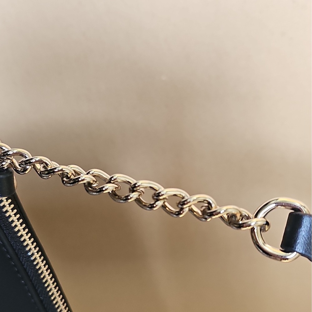 Kate Spade NY Sawyer St Small Black Crossbody Bag Gold Hardware Zip Chain Strap - Picture 7 of 13